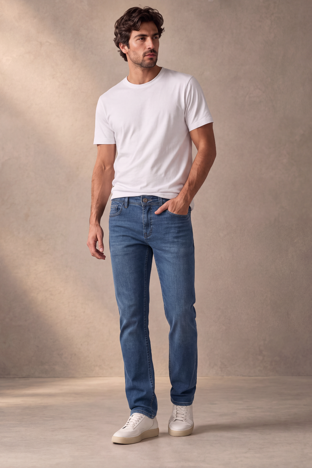 CALÇA JEANS COOL FIT LIGHT BLUE