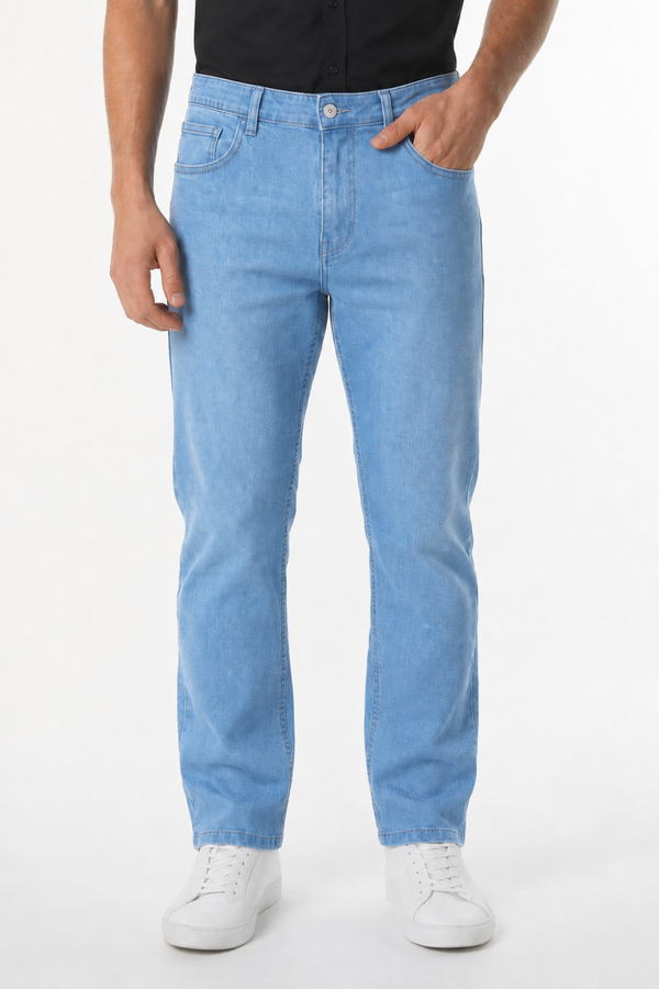 CALÇA JEANS RETA LIGHT BLUE