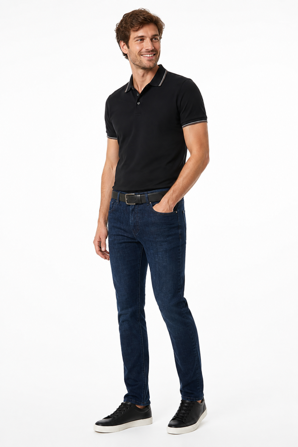 CALÇA JEANS SLIM DARK BLUE