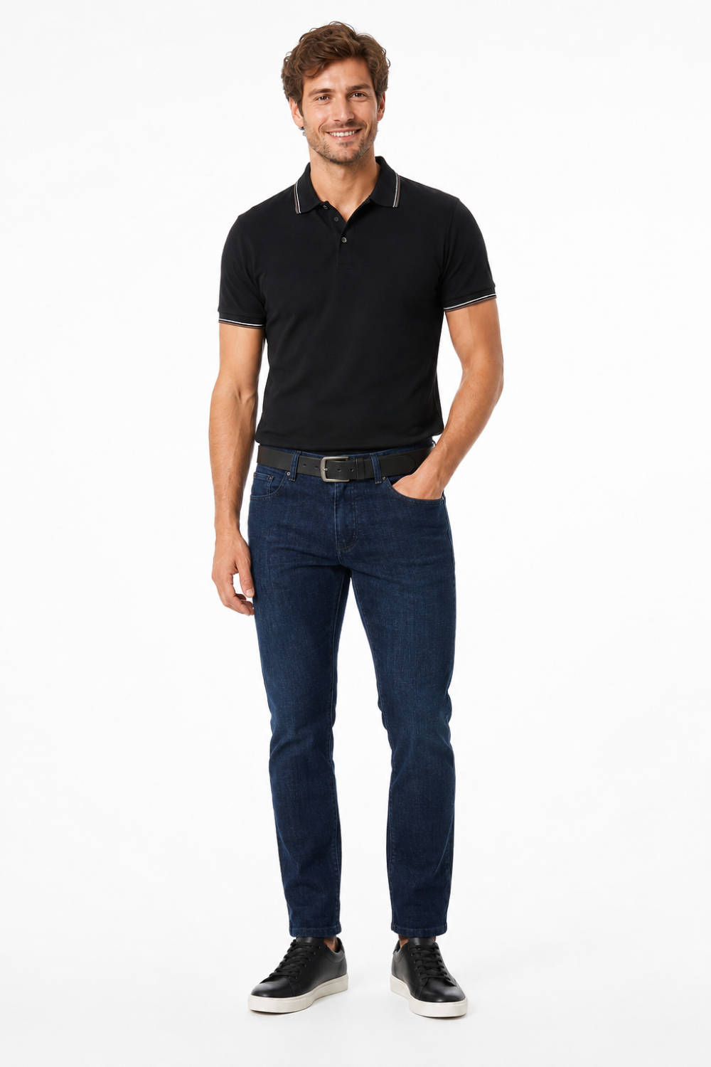 CALÇA JEANS SLIM DARK BLUE