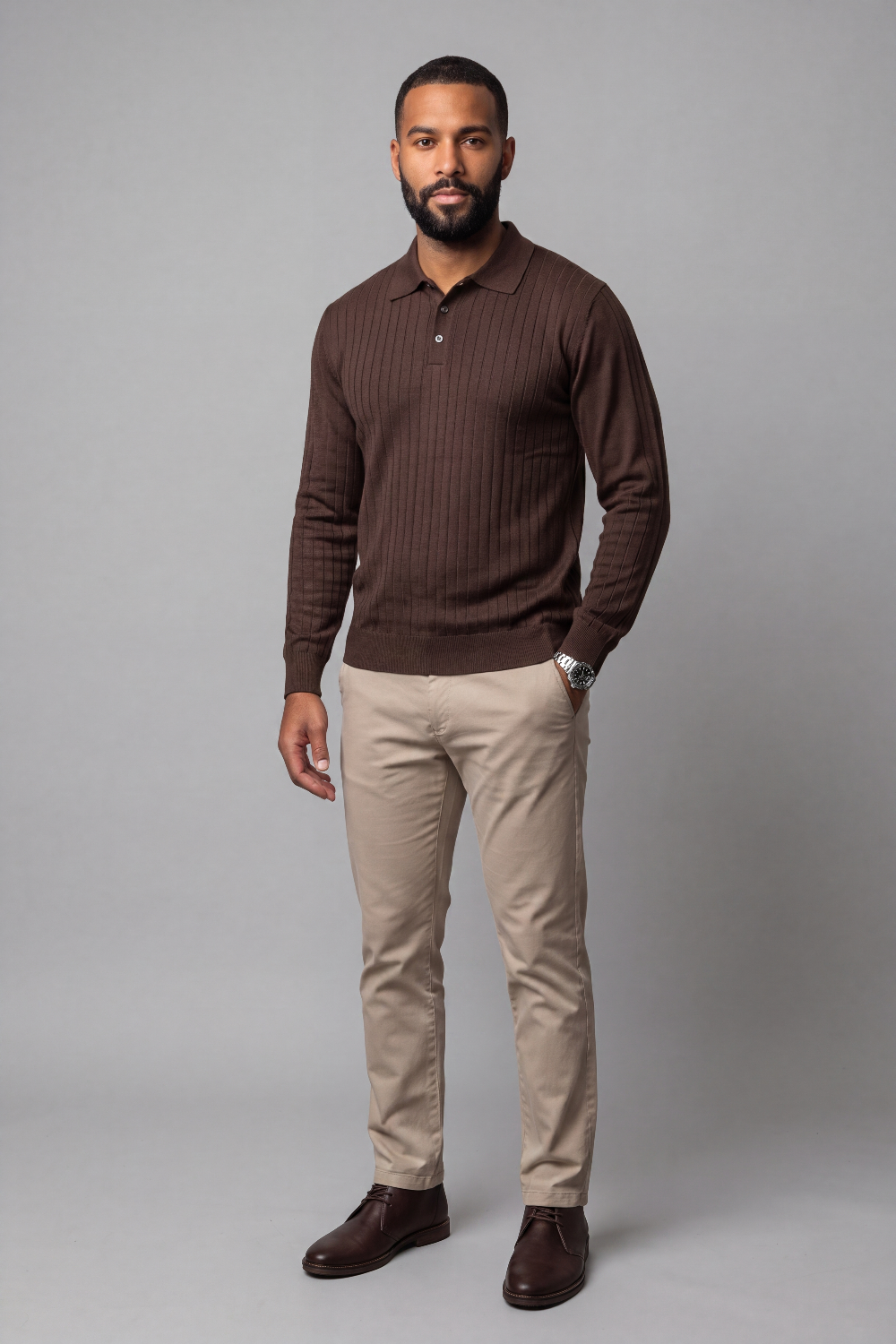 SUÉTER POLO LISTRADA
