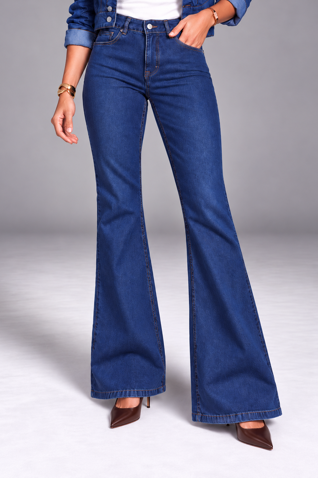 CALÇA JEANS BOOT CUT C4 BLUE WASH