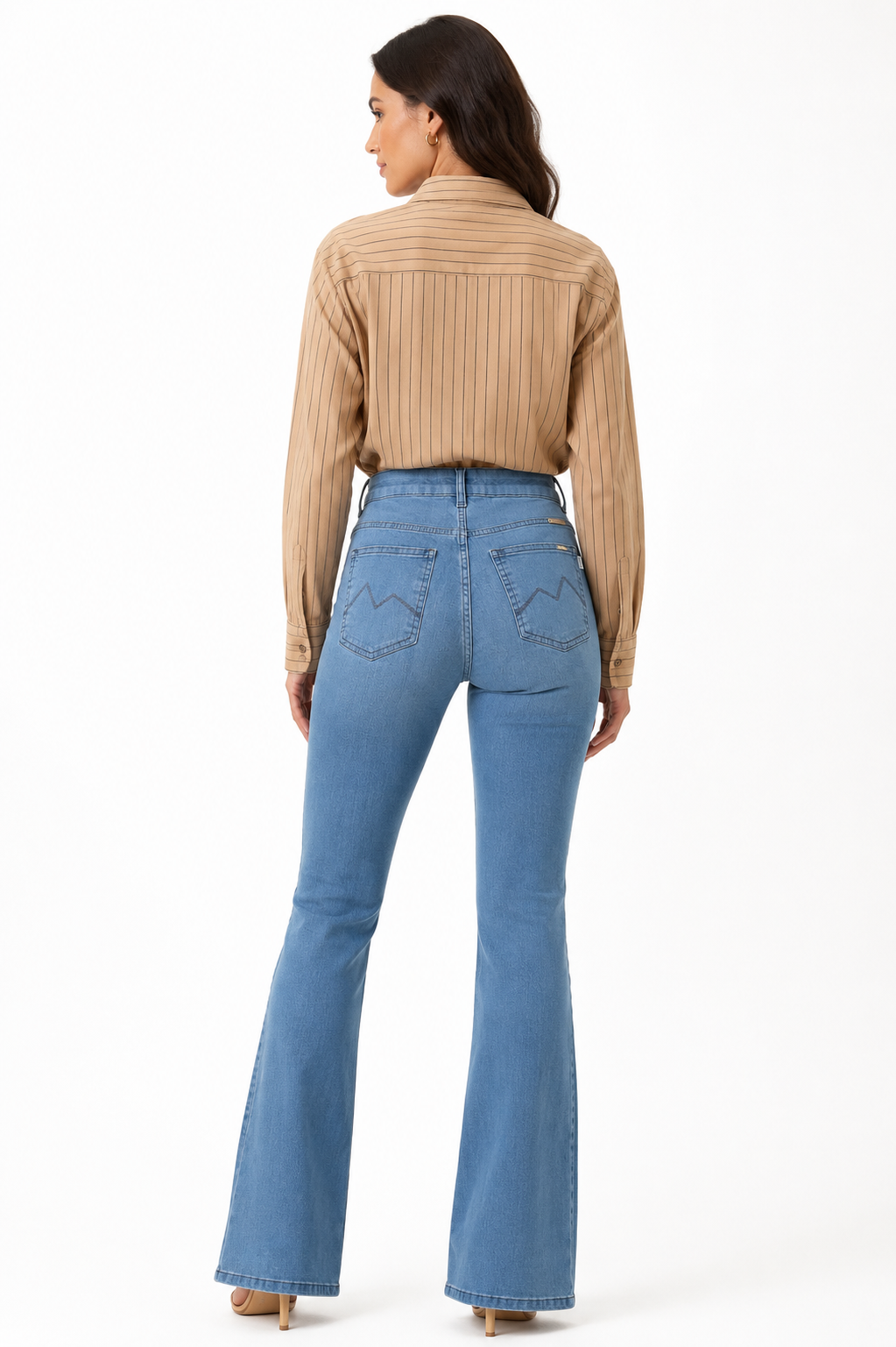CALÇA JEANS BOOT CUT C4 LIGHT BLUE