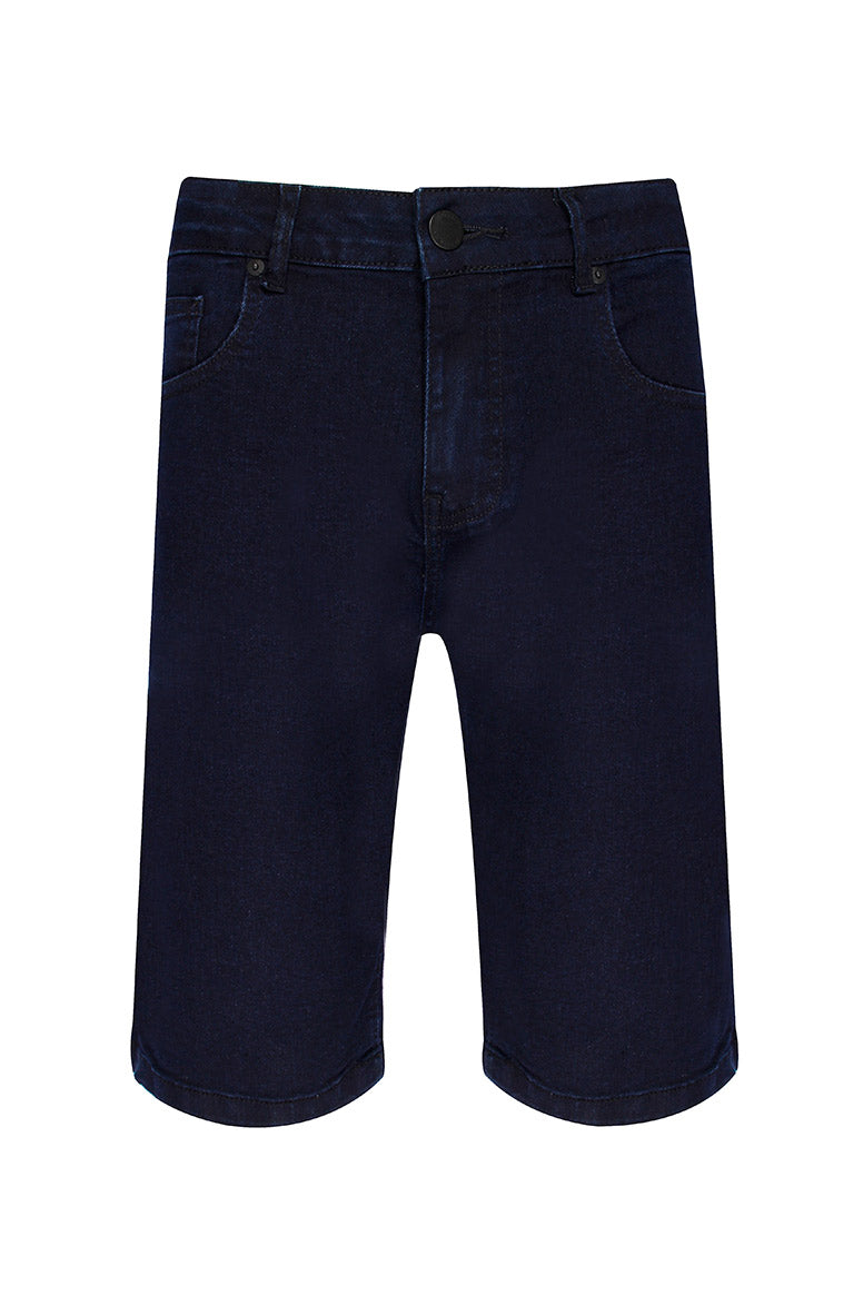 BERMUDA JEANS DARK BLUE AMACIADA
