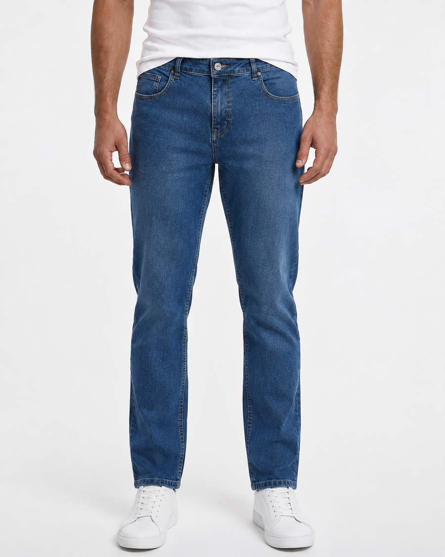 CALÇA JEANS SLIM BLUE WASH