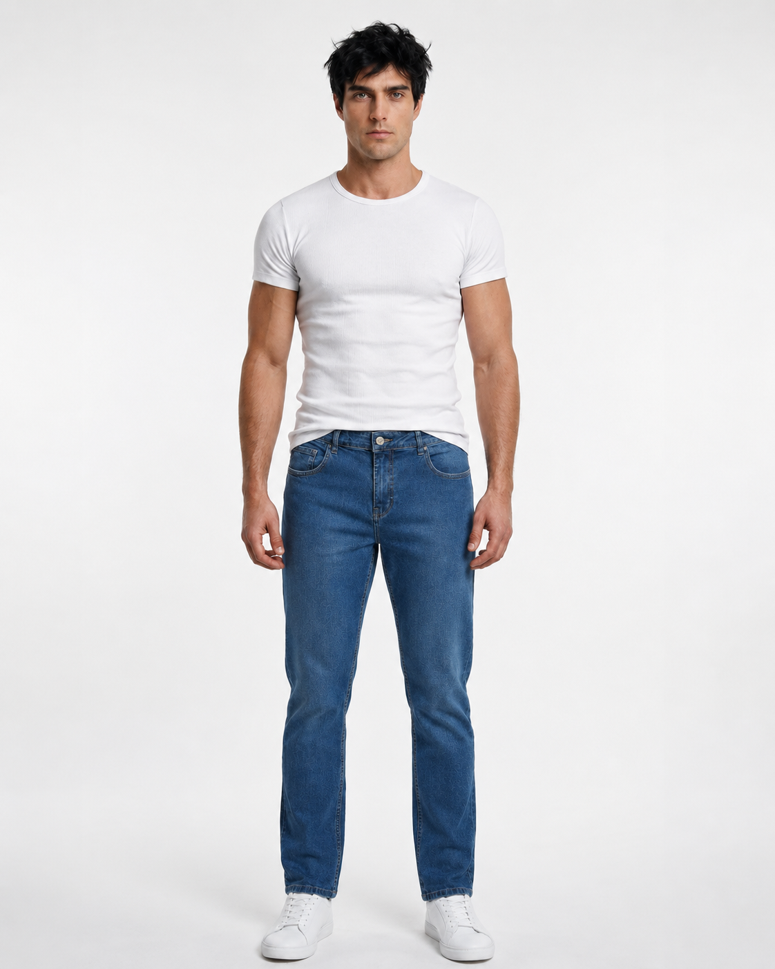 CALÇA JEANS SLIM BLUE WASH