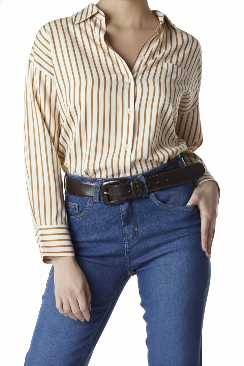 CAMISA MANGA LONGA LISTRADA