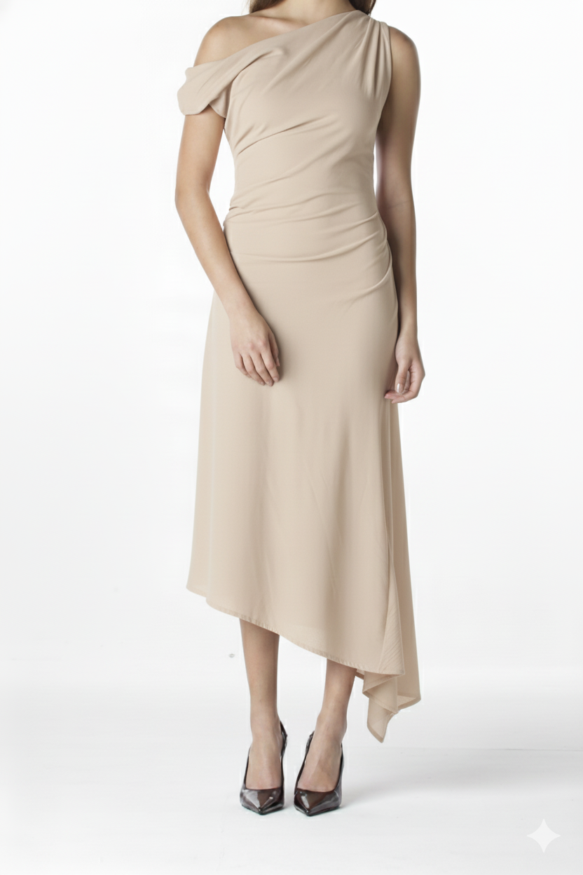 VESTIDO LONGO TEXTURIZADO