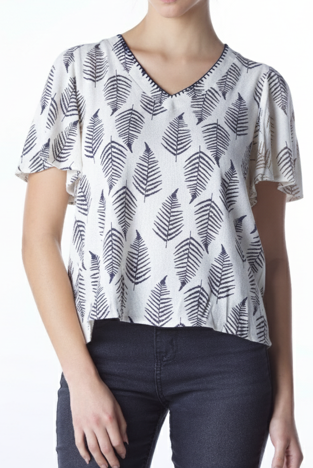 BATA M/C FEMININA ESTAMPA PINHEIROS