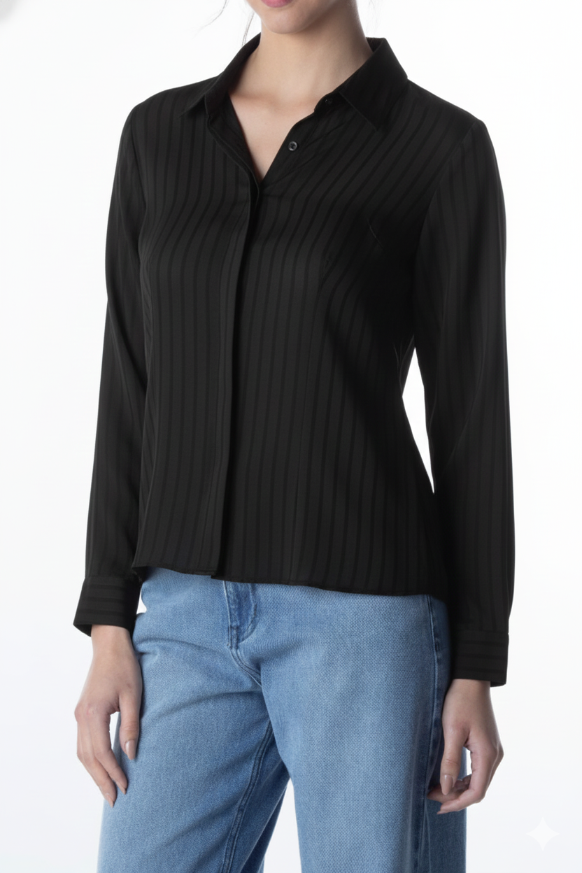 CAMISA M/L LISTRAS INVISIVEIS