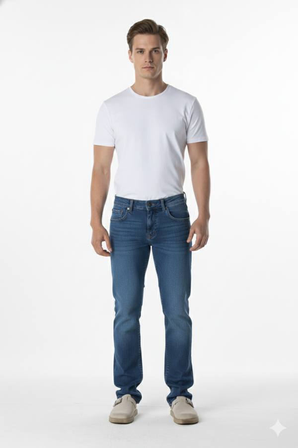 CALÇA JEANS UNISSEX SEMI BAGGY VINTAGE BLUE