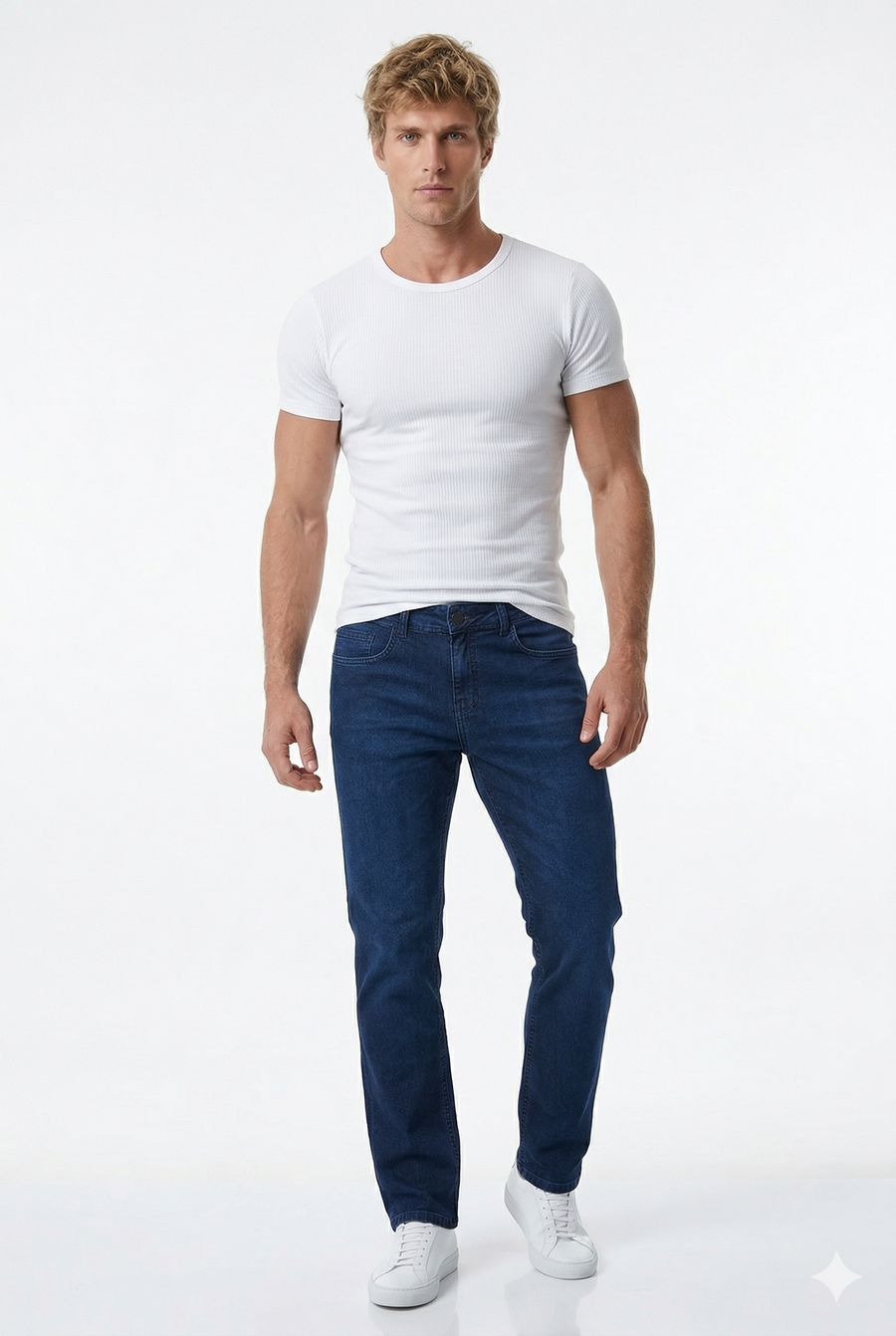 CALÇA JEANS RETA DARK BLUE