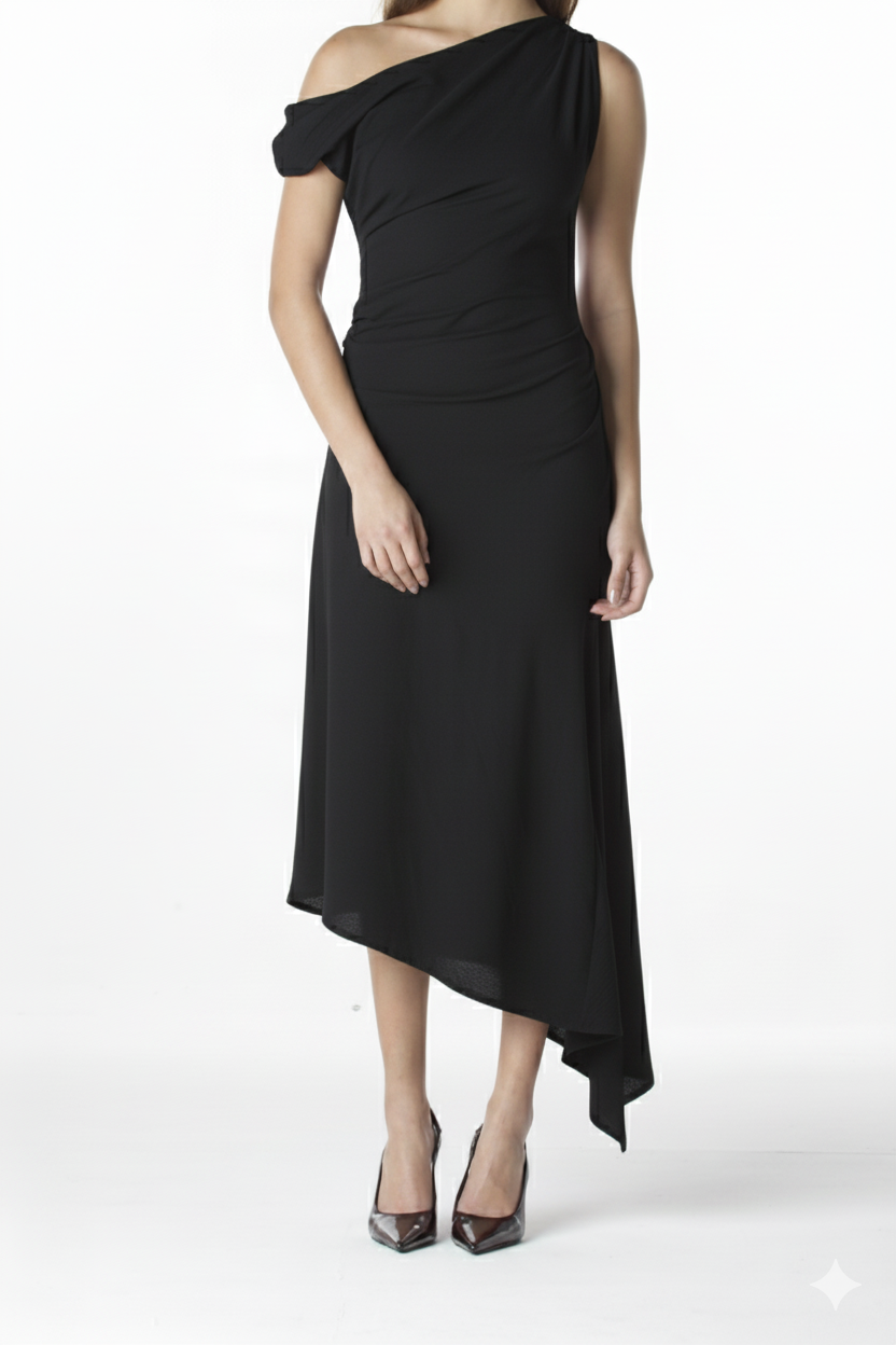 VESTIDO LONGO TEXTURIZADO