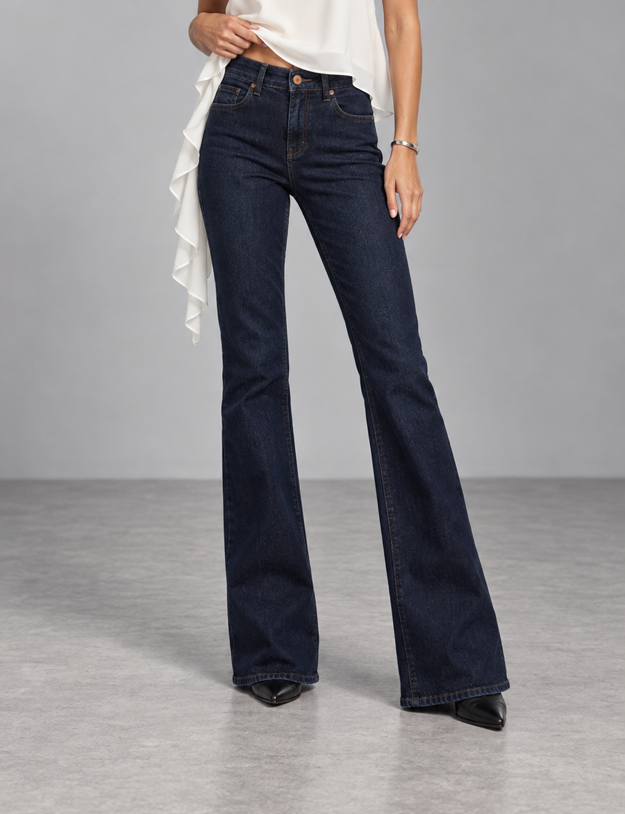 CALÇA JEANS BOOT CUT C4 DEEP BLUE