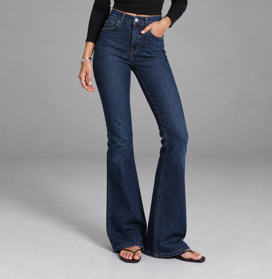 CALÇA JEANS BOOT CUT C3 DARK BLUE