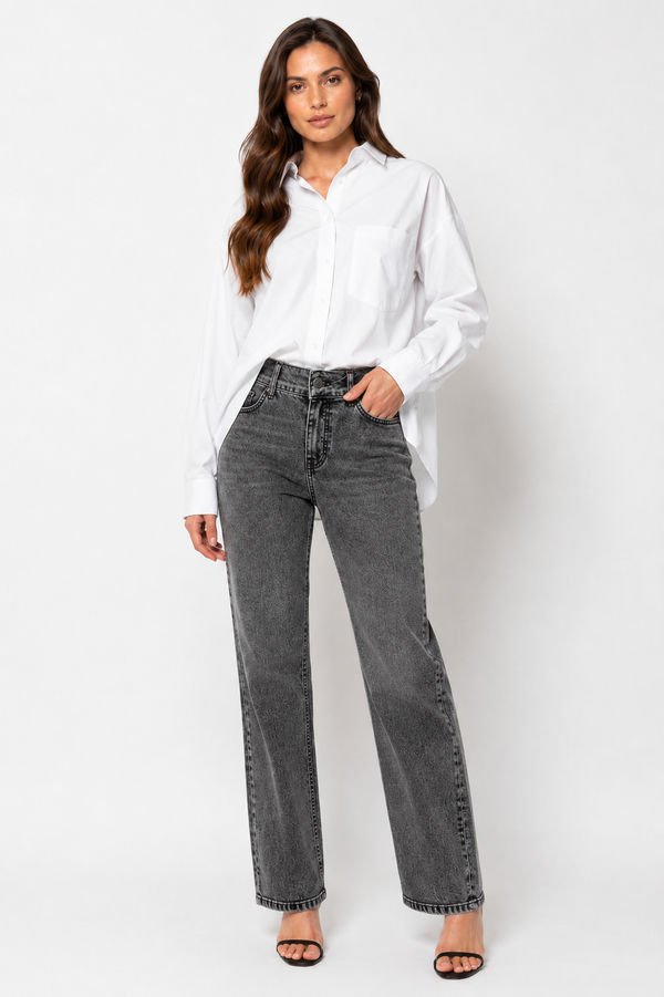 CALÇA JEANS RETA C3 BLACK DENIM