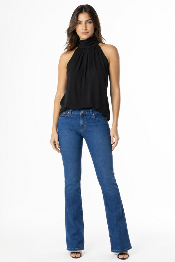 CALÇA JEANS BOOT CUT C3 BLUE WASH