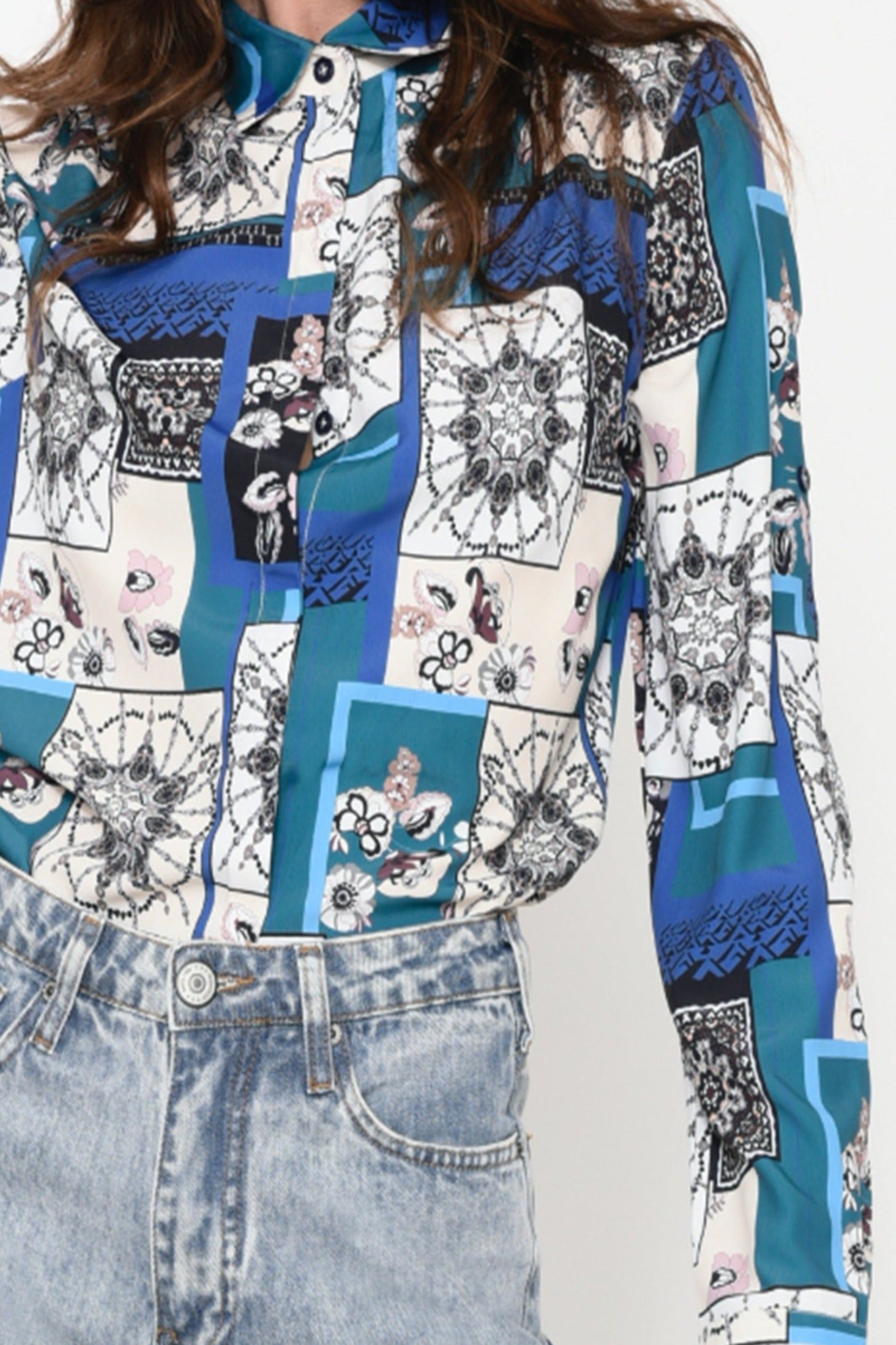 CAMISA EST M/L SCARF